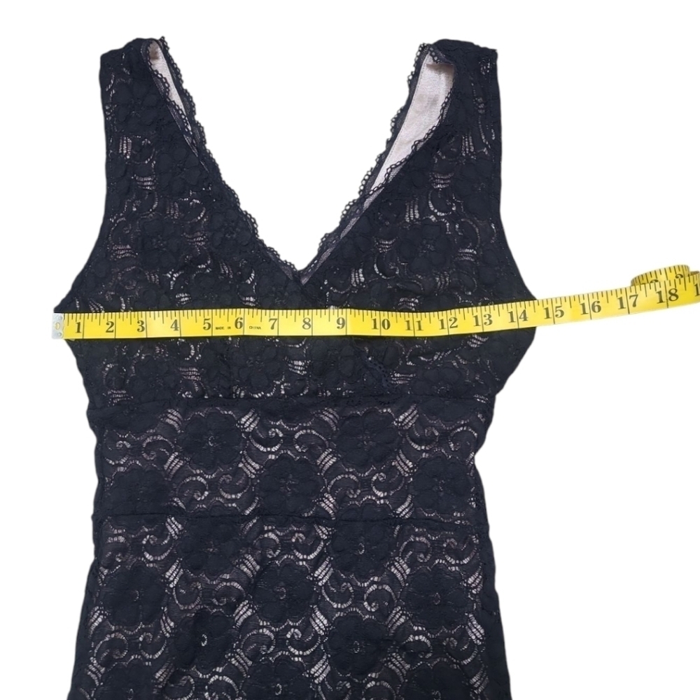 Black Lace V-Neck Mini Dress Size Small - Picture 10 of 14